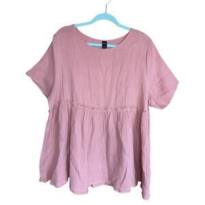 Emery Rose Women’s Pink Babydoll Tee 2XL Super Soft GUC